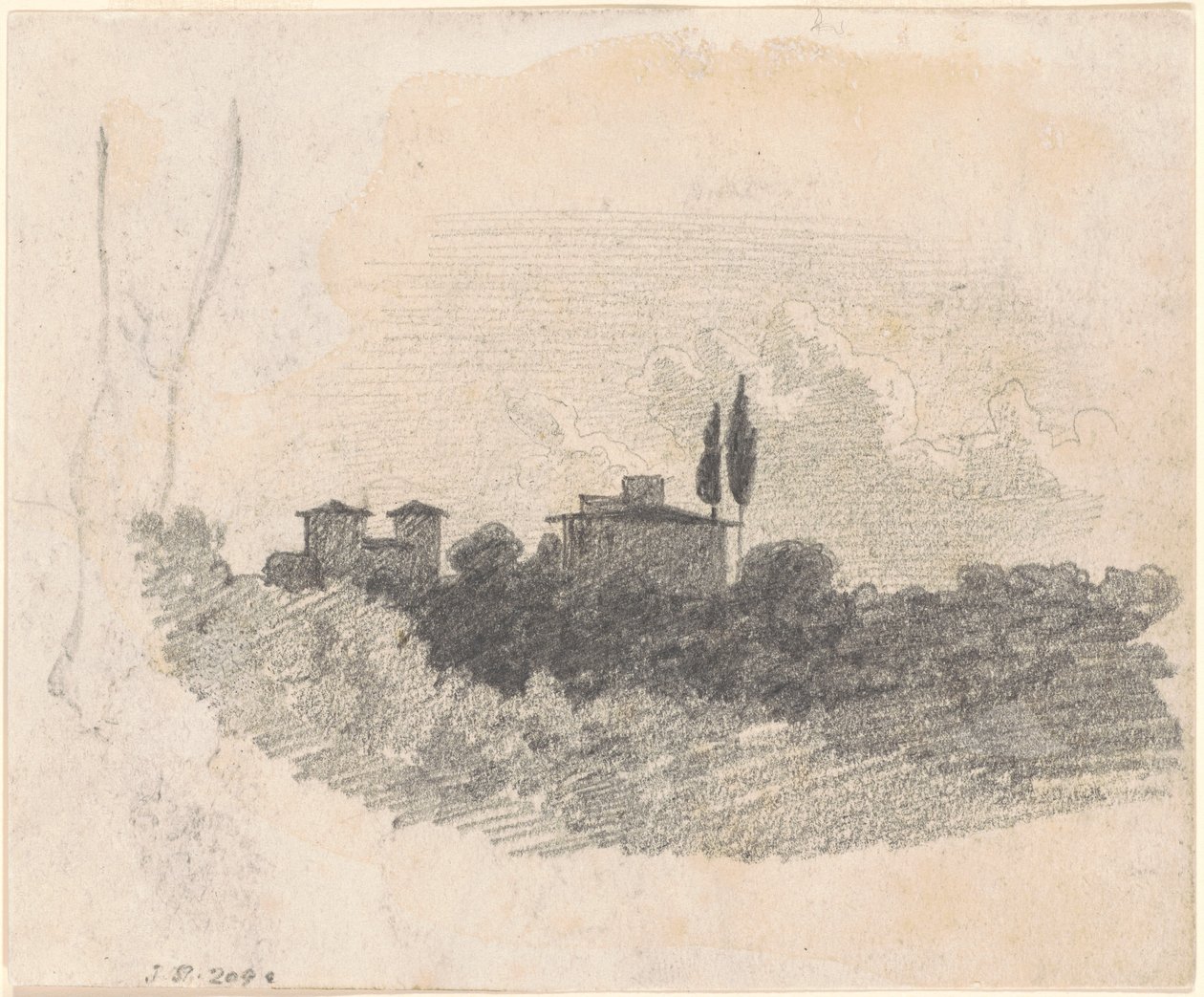 İtalyan Villası [rekto] by John Singer Sargent