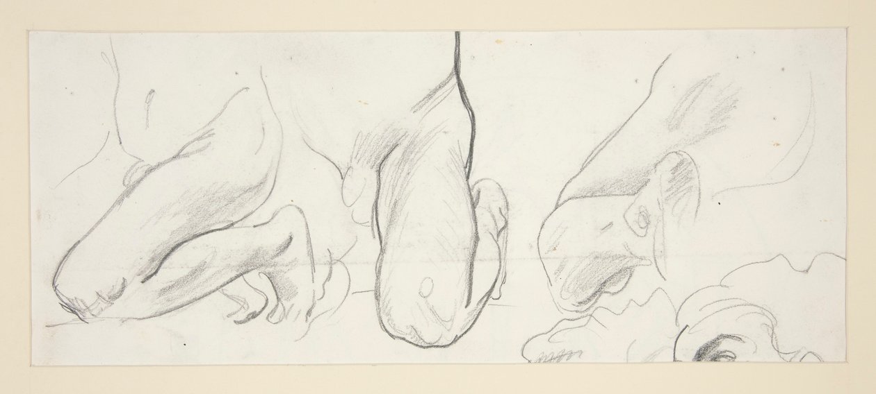 Diz çökmüş figürler by John Singer Sargent