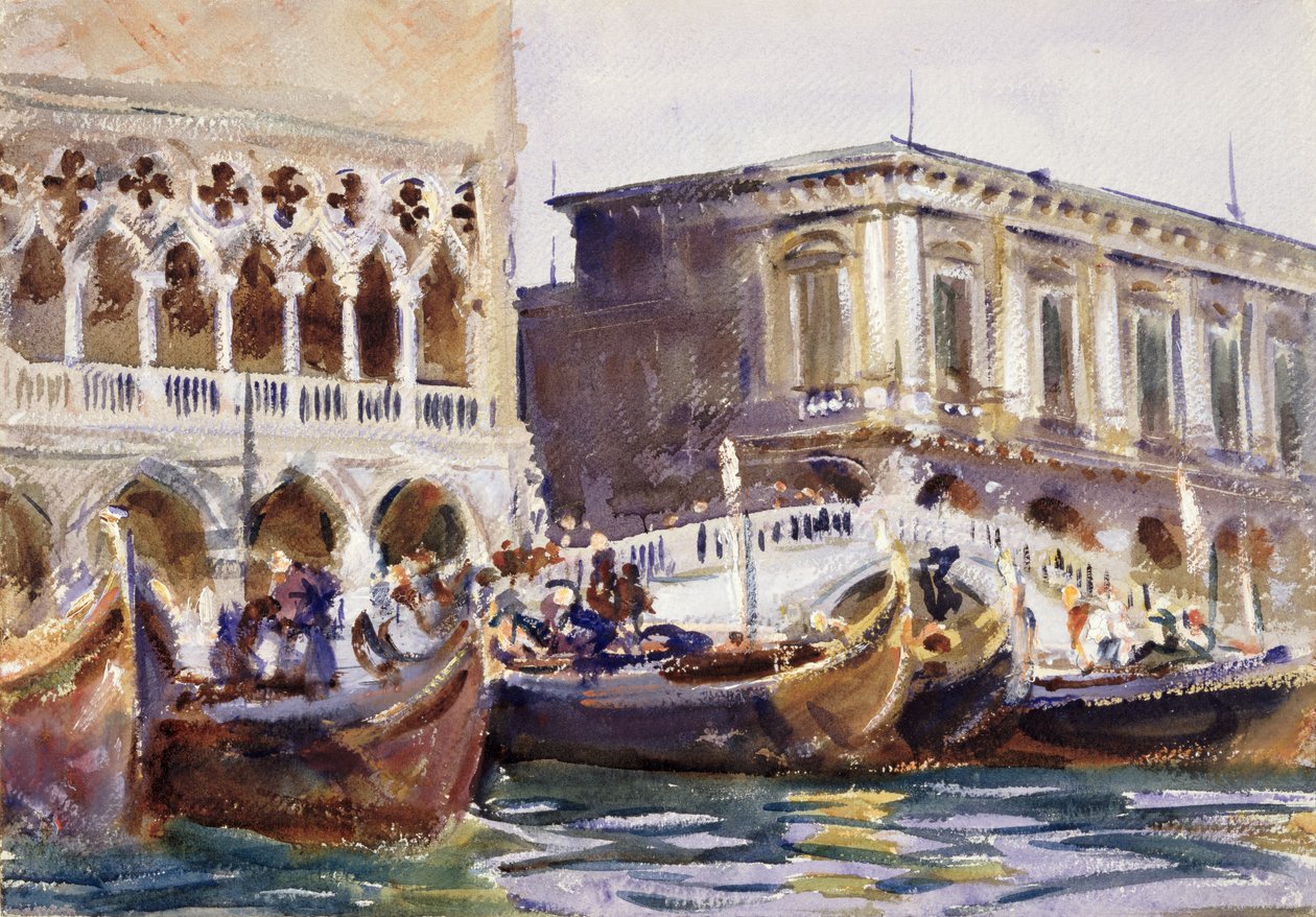 La Riva, c.1904 (kağıt üzerinde tuvalet) by John Singer Sargent