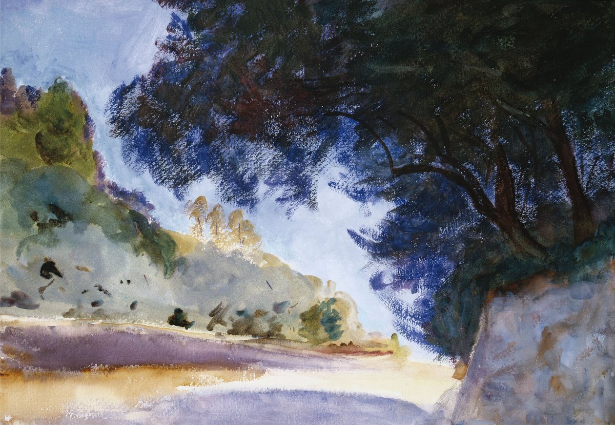 Manzara, Zeytin Ağaçları, Korfu, 1909 by John Singer Sargent