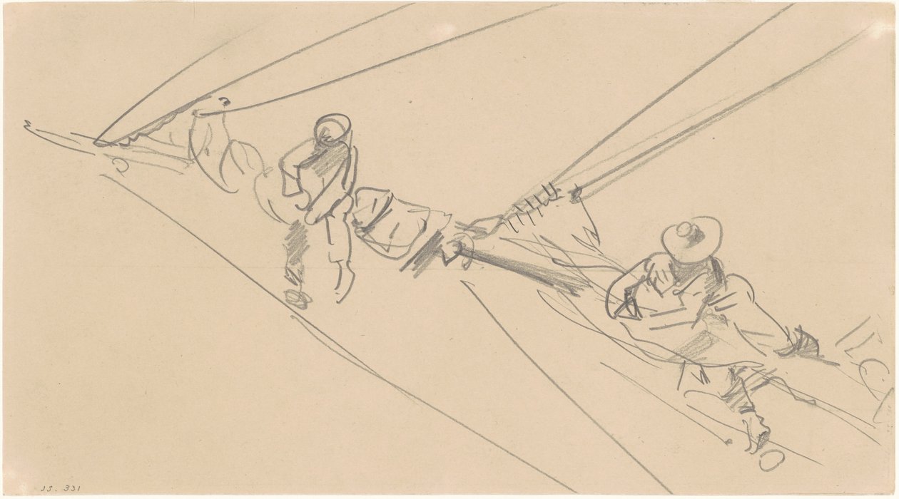 Erkekler bir Spar üzerinde by John Singer Sargent