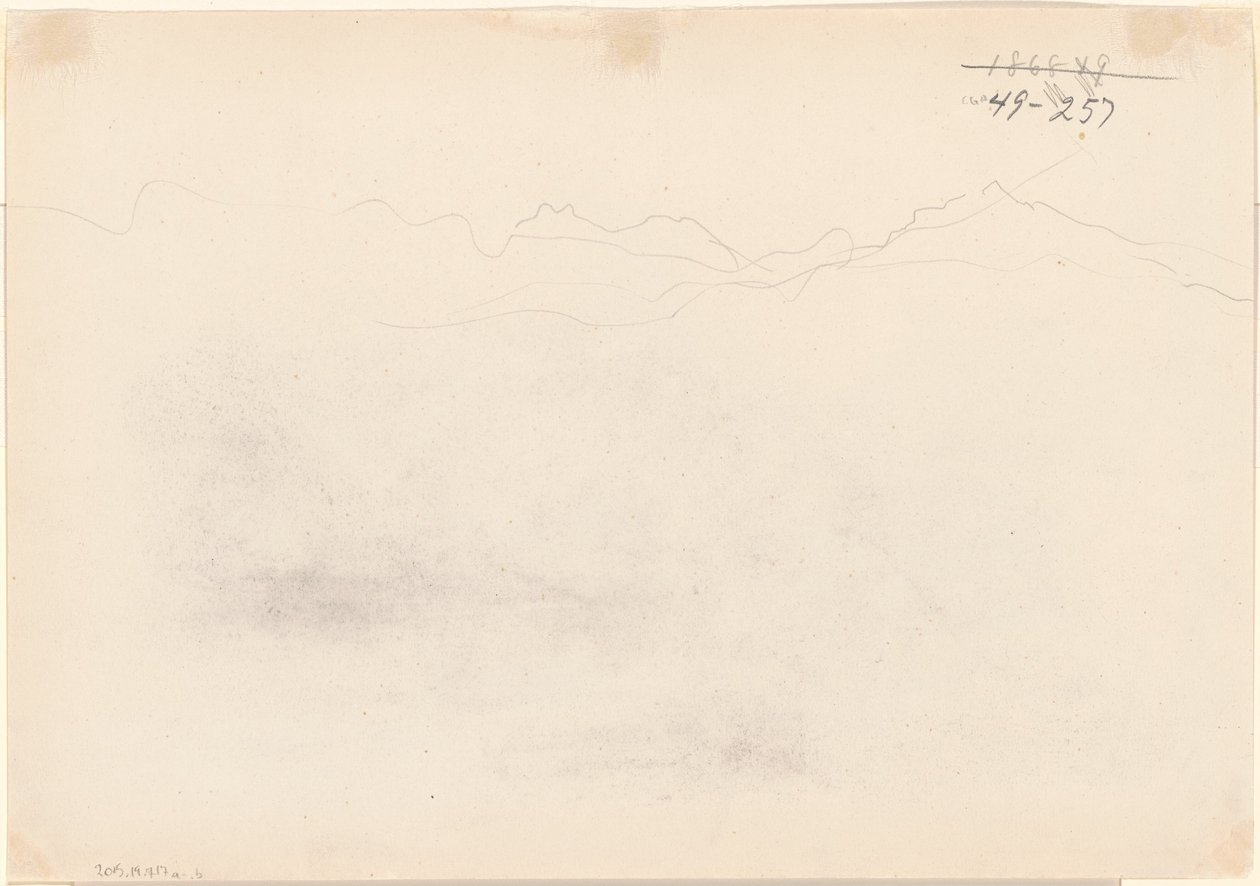 Dağlar [verso], 1869. by John Singer Sargent