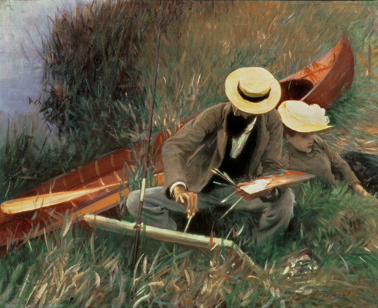 Paul Helleu Karısını Çiziyor, 1889 by John Singer Sargent