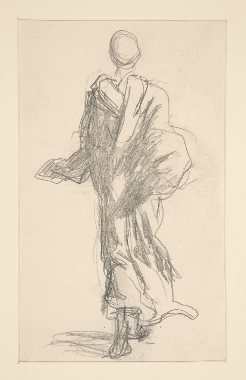 Drapeli Figürün Arkadan Görünümü by John Singer Sargent