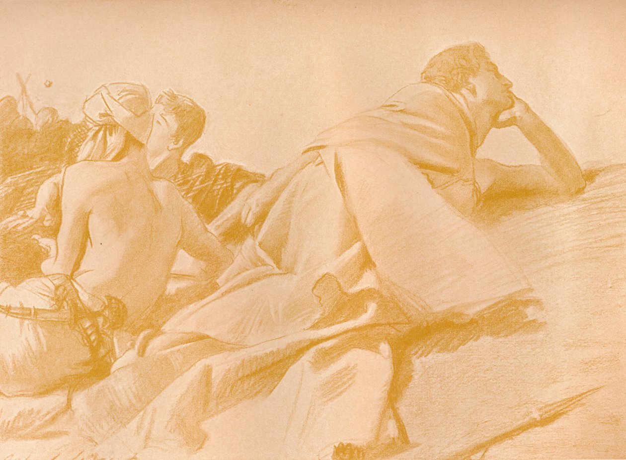 Sauls Kampında Yatan Figürler David, c1905 by John Singer Sargent