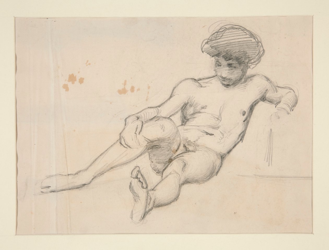 Uzanmış Çıplak Figür by John Singer Sargent