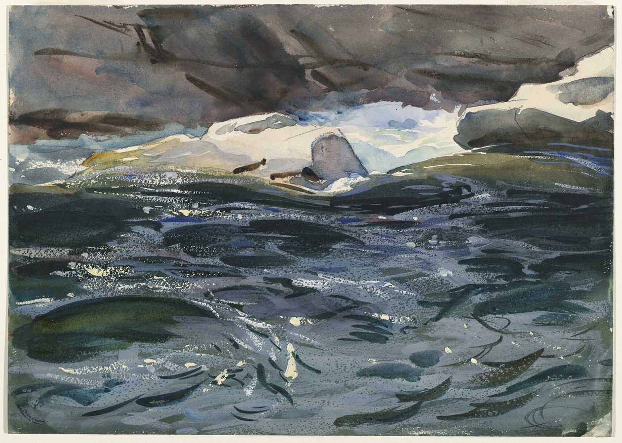 Salmon River, 1901 (opak ve yarı saydam wc ve grafit) by John Singer Sargent