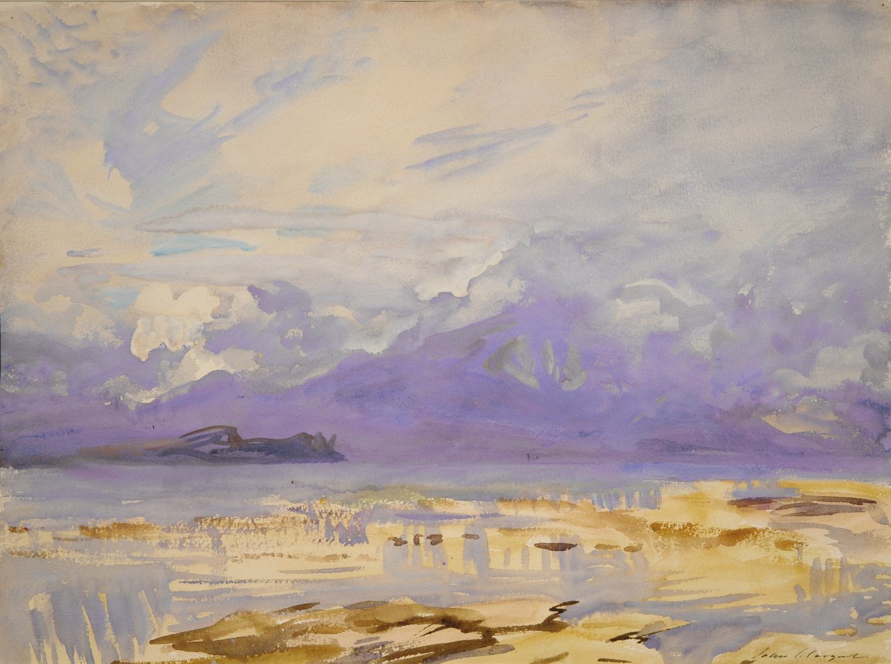 Sirmione, 1913 (klozet ve beyazımsı dokuma kağıt üzerine guaj boya) by John Singer Sargent