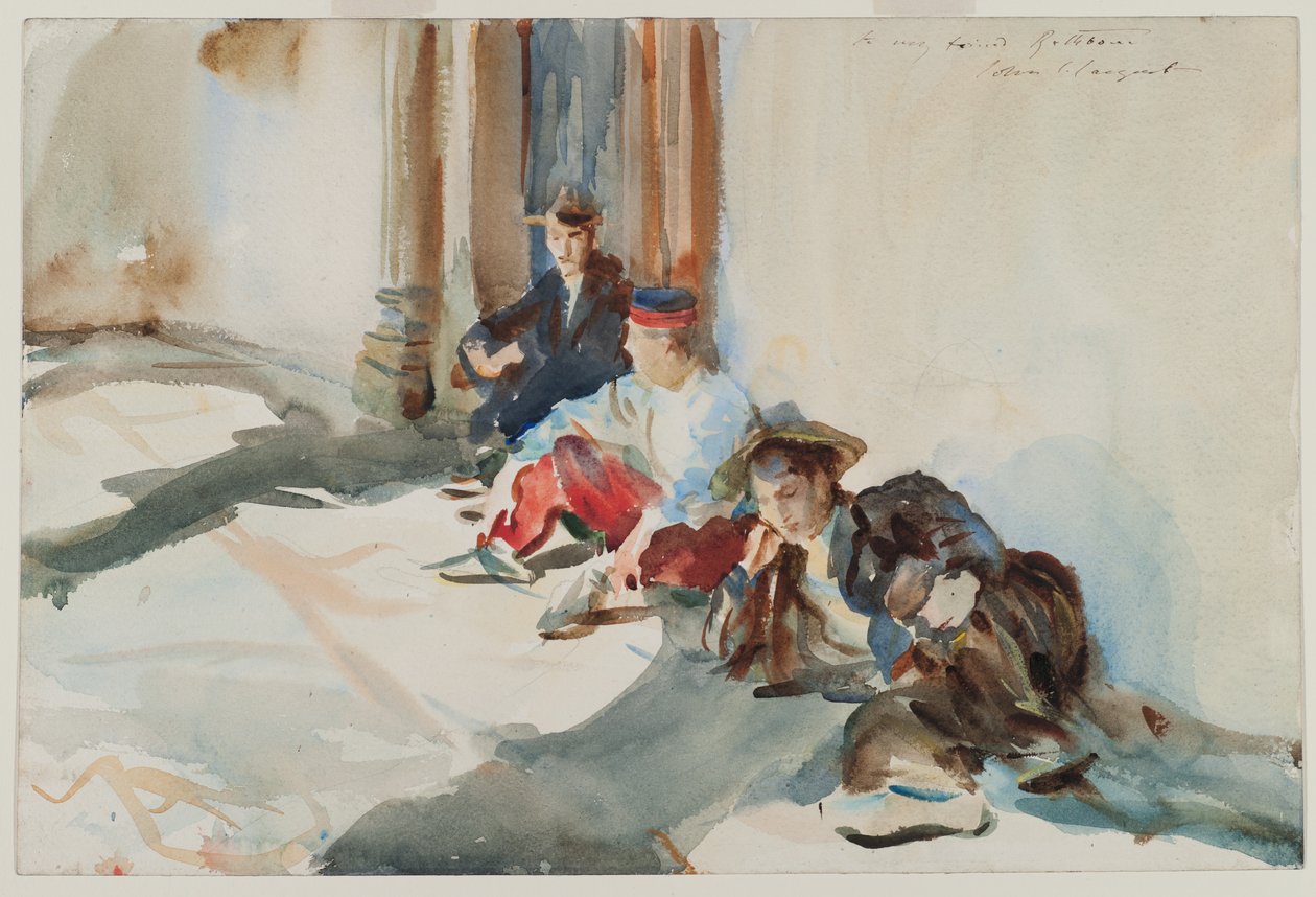 İspanyol Askerleri, c.1902-03 (kağıt üzerinde wc) by John Singer Sargent