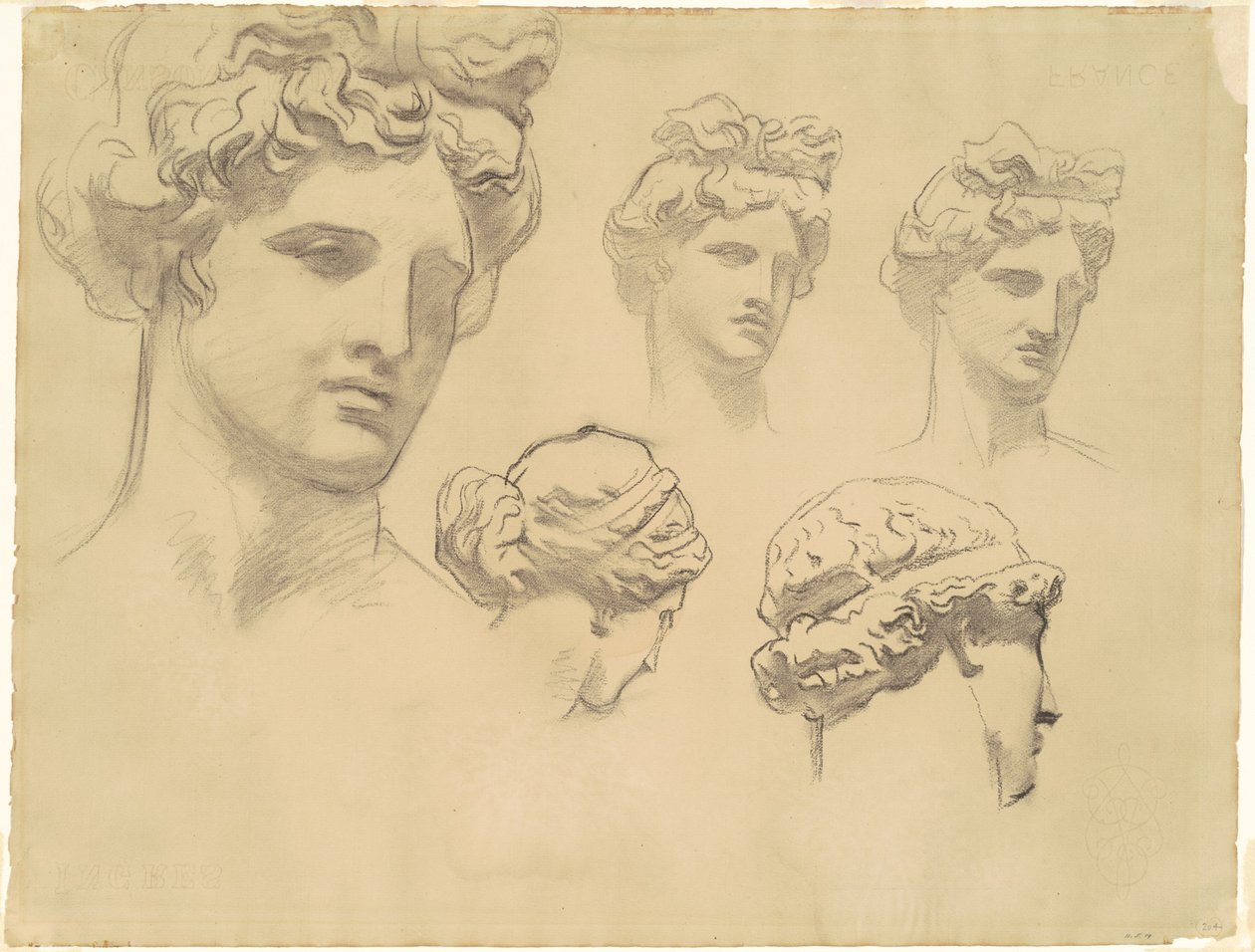 Apollo ve İlham Perileri için Çalışmalar, c. 1921. by John Singer Sargent