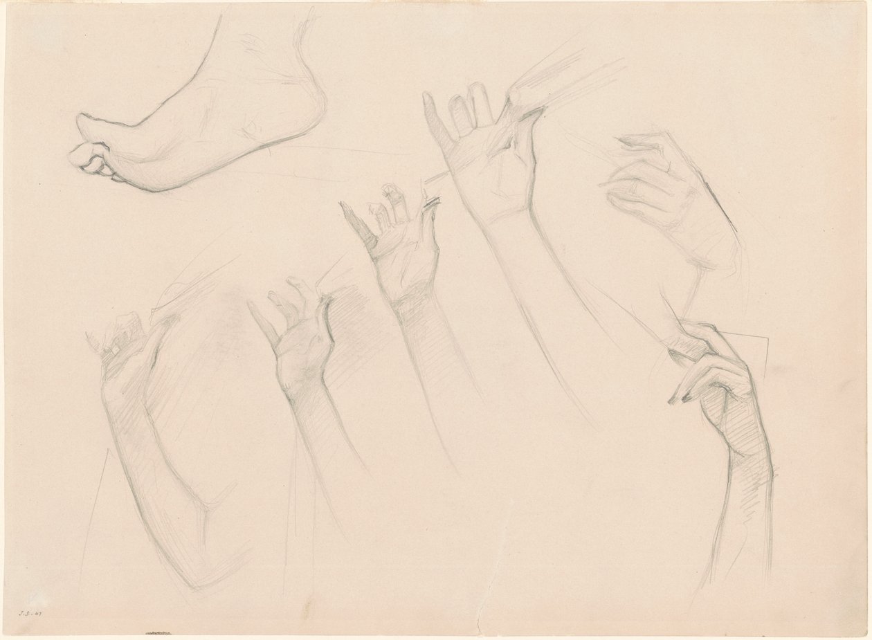 "Amber Dumanı" için çalışmalar by John Singer Sargent