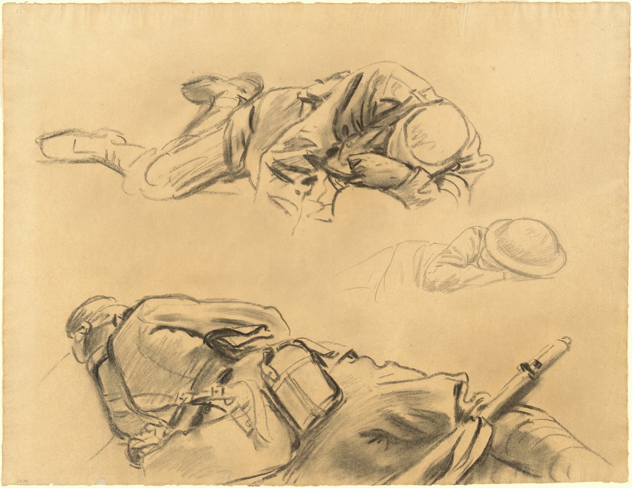 Gassed, 1918-1919 için Çalışmalar. by John Singer Sargent