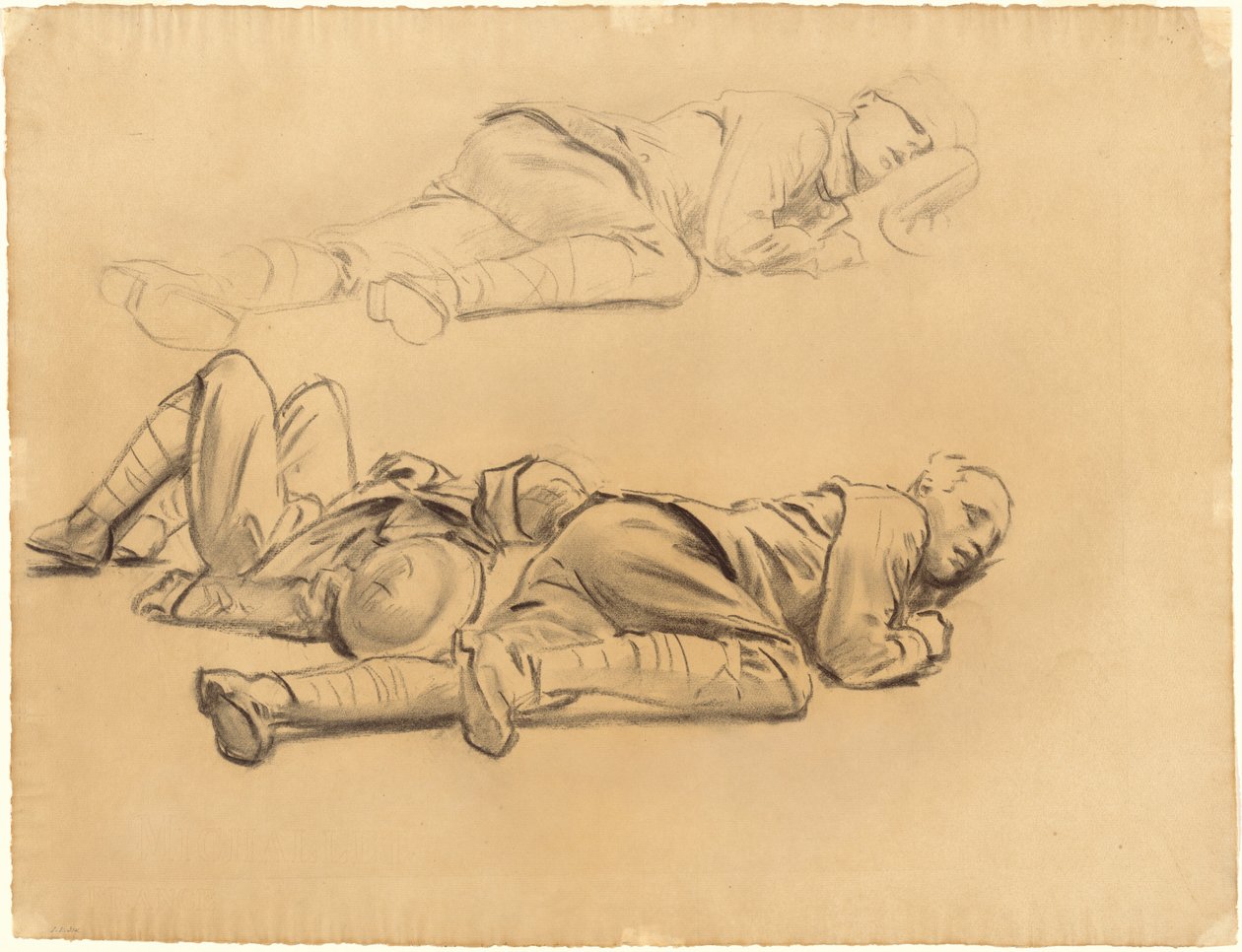 Gassed, 1918-1919 için Çalışmalar. by John Singer Sargent