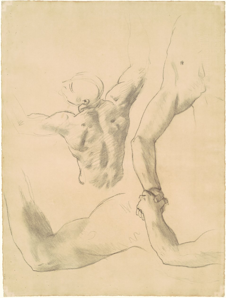 İki Klasik Erkek Figür Güreşine Yönelik Çalışmalar, 1919-1920. by John Singer Sargent