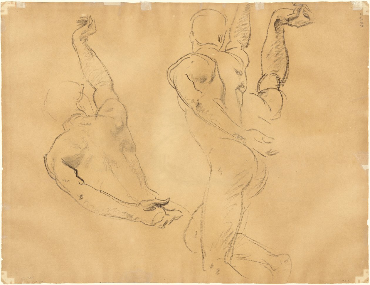 Çıplak Erkek Çalışmaları [verso], 1918-1919. by John Singer Sargent