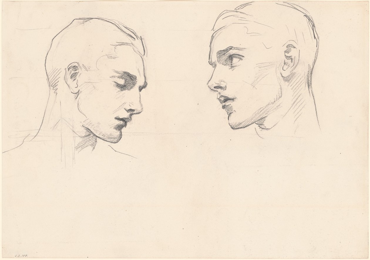 Bir Adamın Kafası Çalışmaları by John Singer Sargent