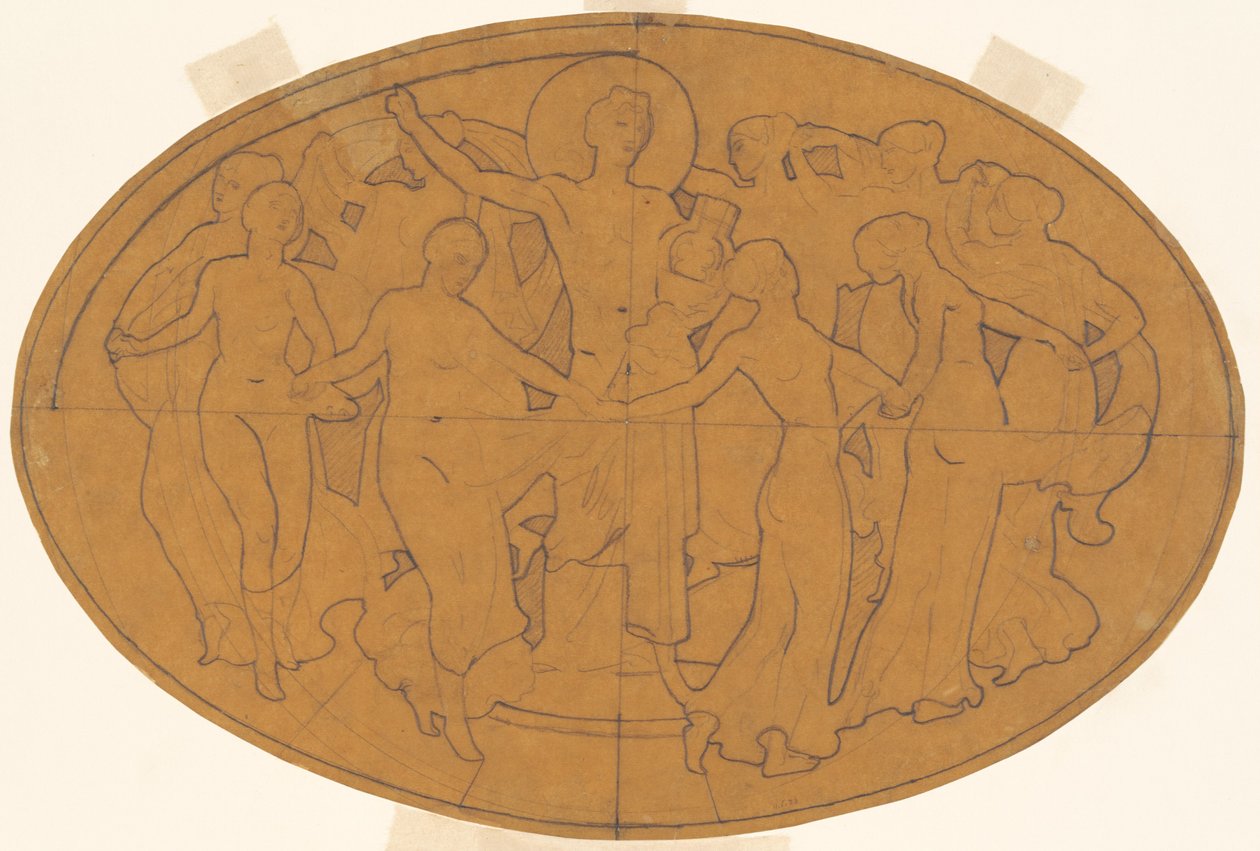 Apollo ve İlham Perileri için Çalışma, c. 1921. by John Singer Sargent