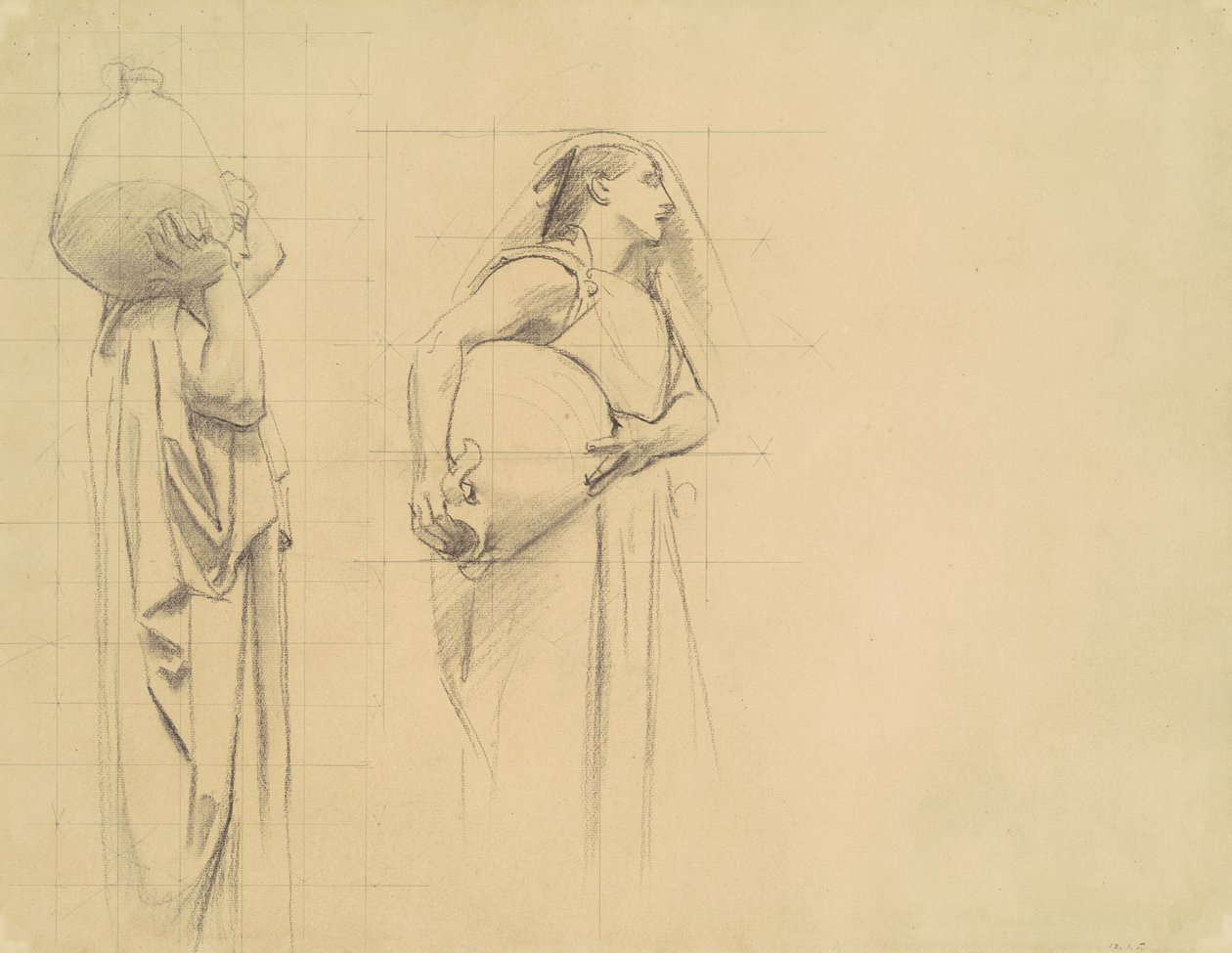 Danaïdes için Çalışma, 1922-1925. by John Singer Sargent