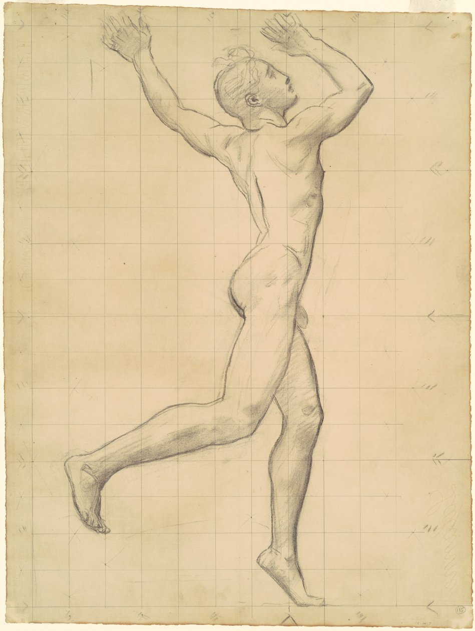 "Apollo ve Daphne" için Apollo Çalışması by John Singer Sargent