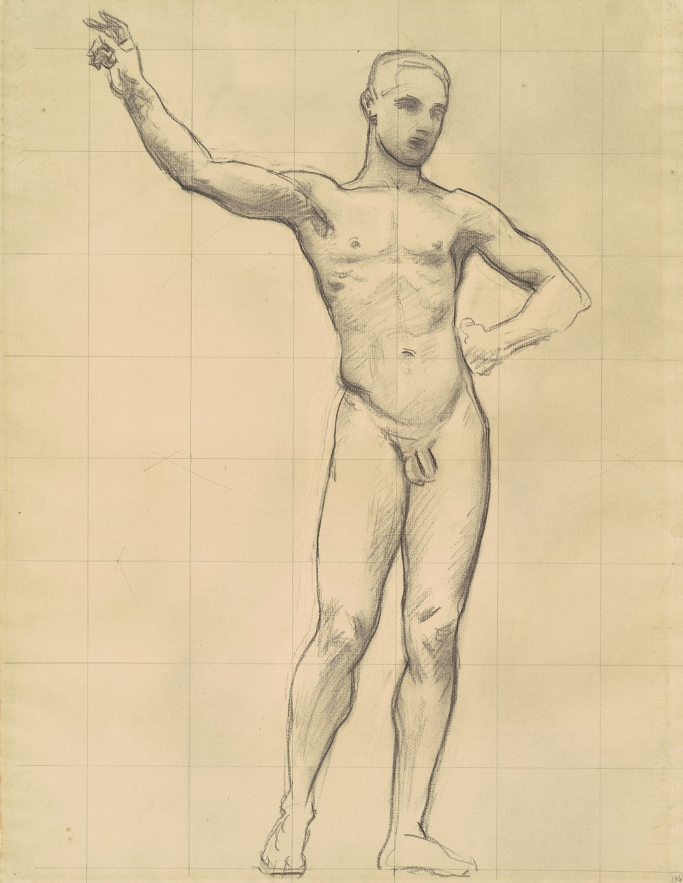 Apollon ve İlham Perileri için Apollon Çalışması, c. 1921. by John Singer Sargent