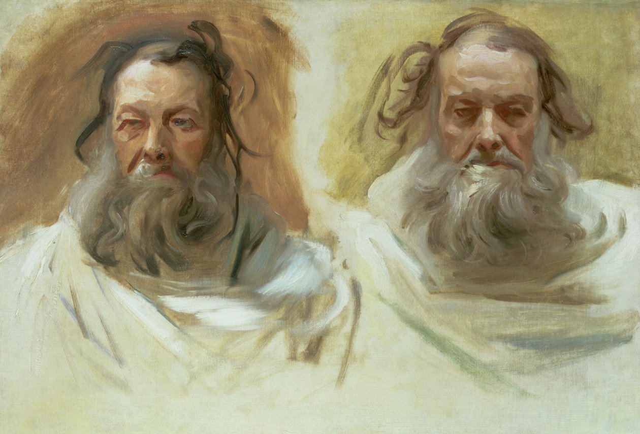 İki Başın İncelenmesi: Peygamberler, c.1892 by John Singer Sargent
