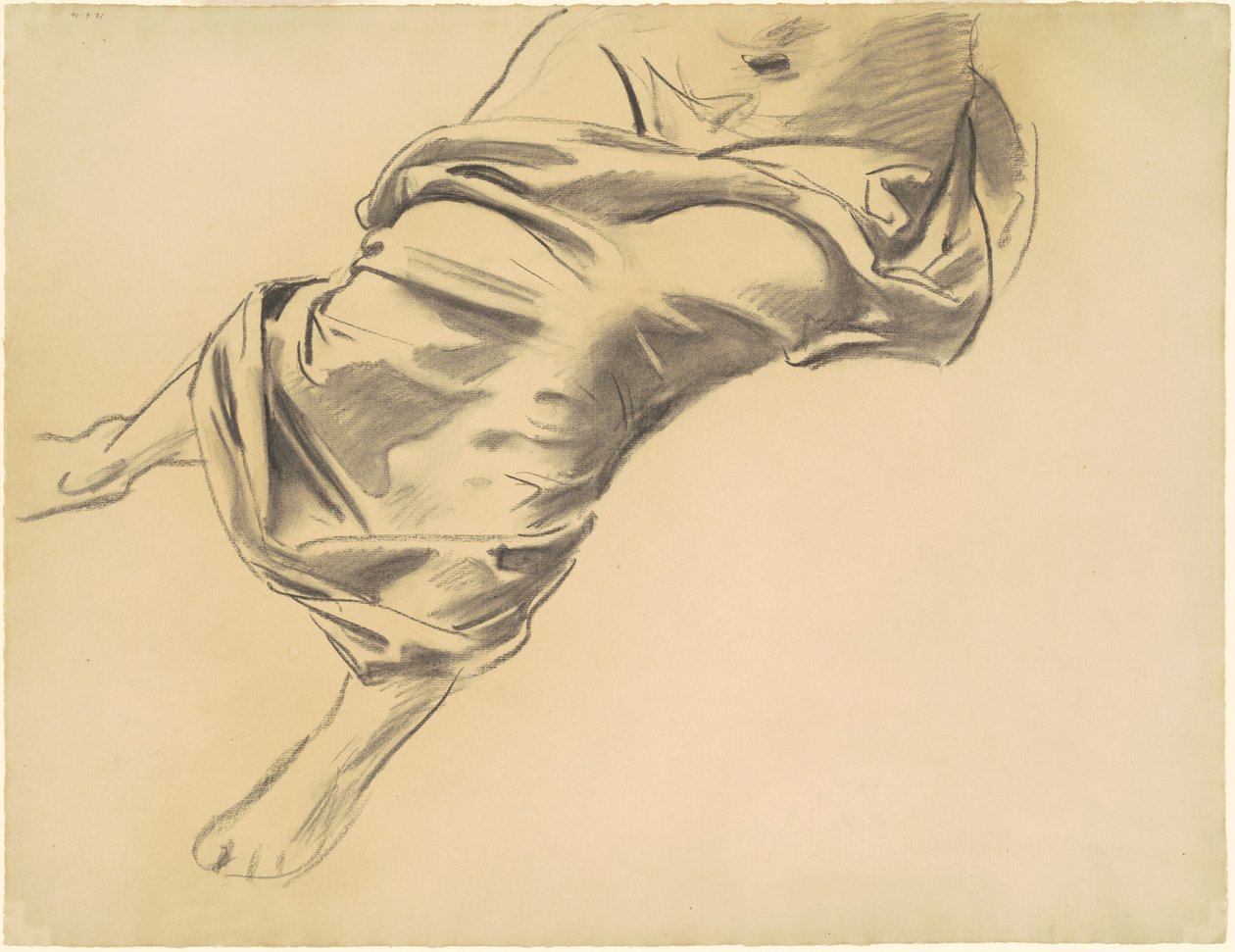 Drapeli Figür Çalışması, 1920-1925. by John Singer Sargent