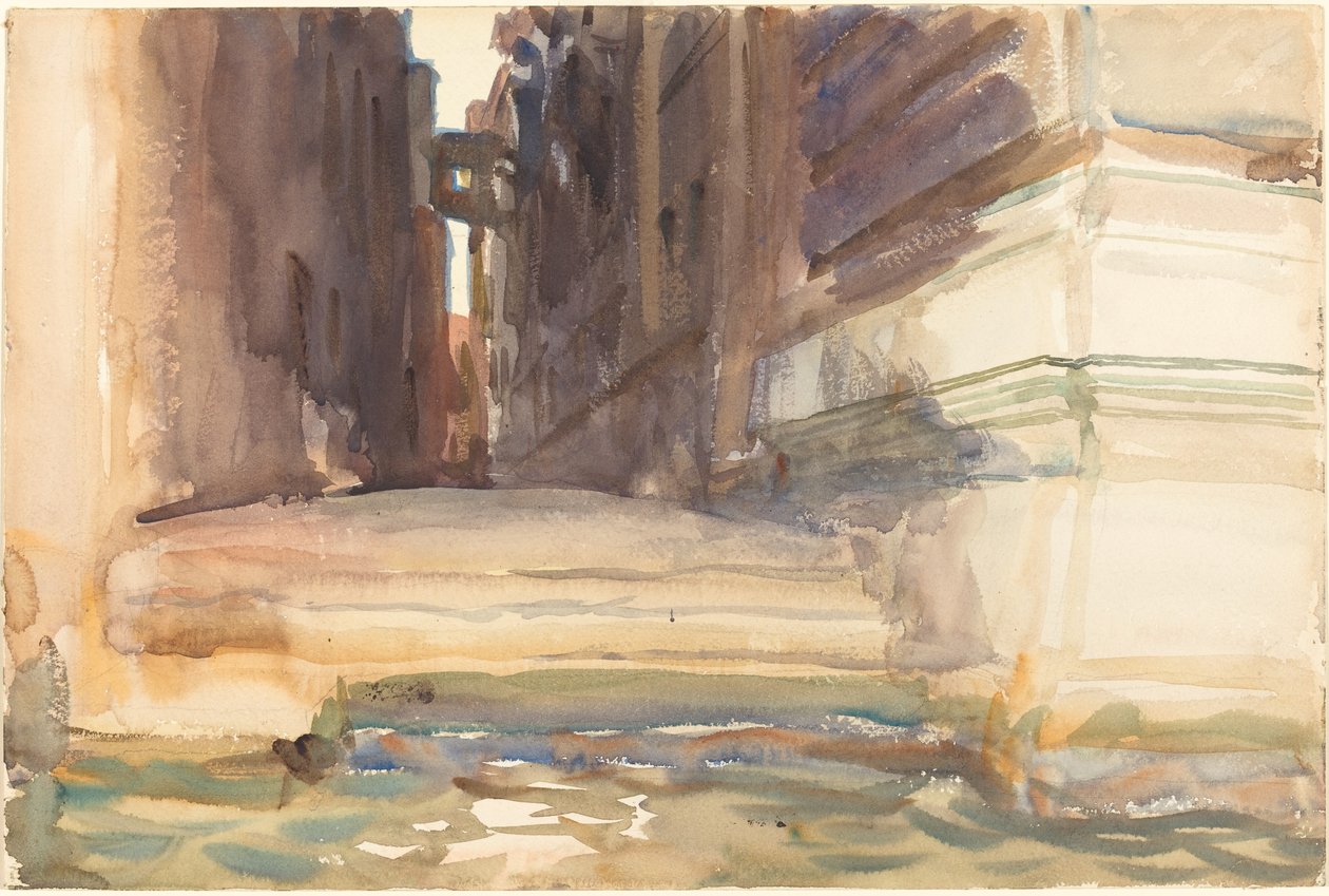 Calle della Rosa ile Monte di Pietà, Venedik, c. 1904. by John Singer Sargent