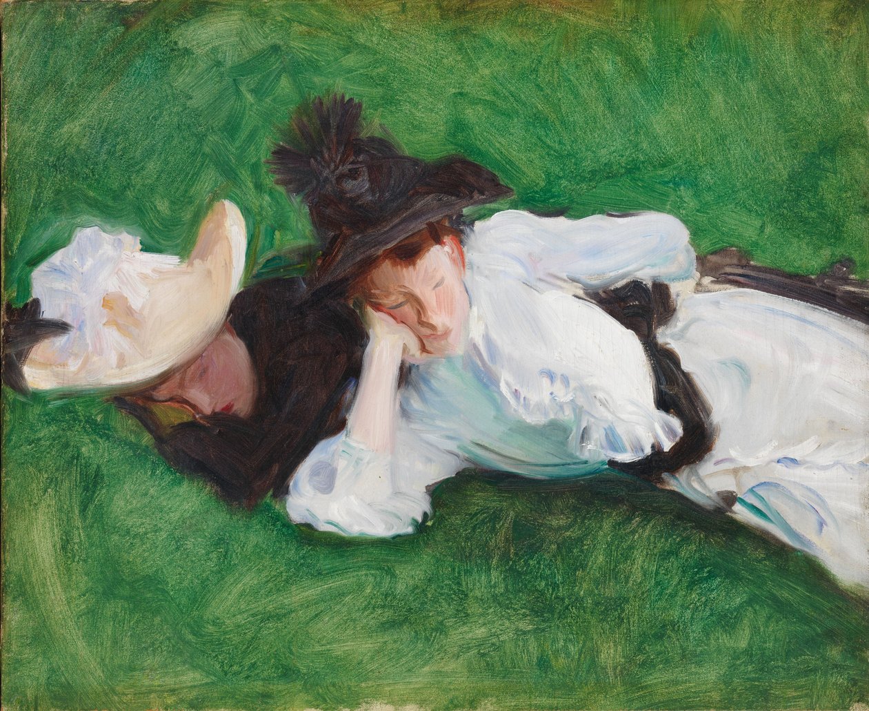 Çimenlerde İki Kız, 1889 by John Singer Sargent