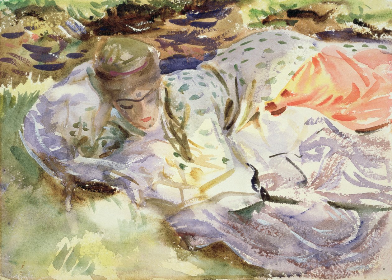 Zuleika, c.1906 (kağıt üzerinde wc) by John Singer Sargent