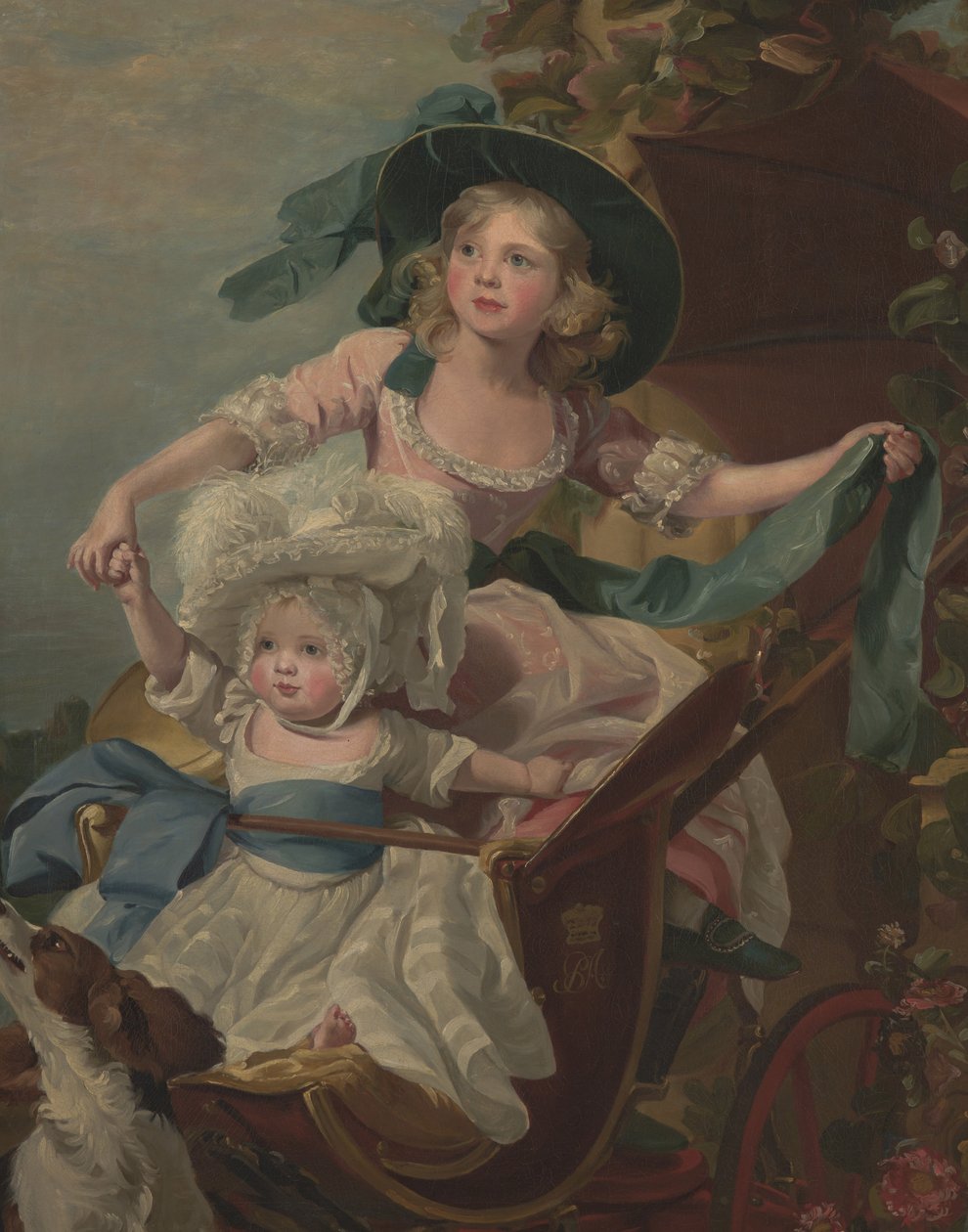 İki Prenses, Sophia ve Amelia, Majestelerinin Kızları, Kral George III, 1785 dolayları (tuval üzerine yağlı boya) by John Singleton (after) Copley