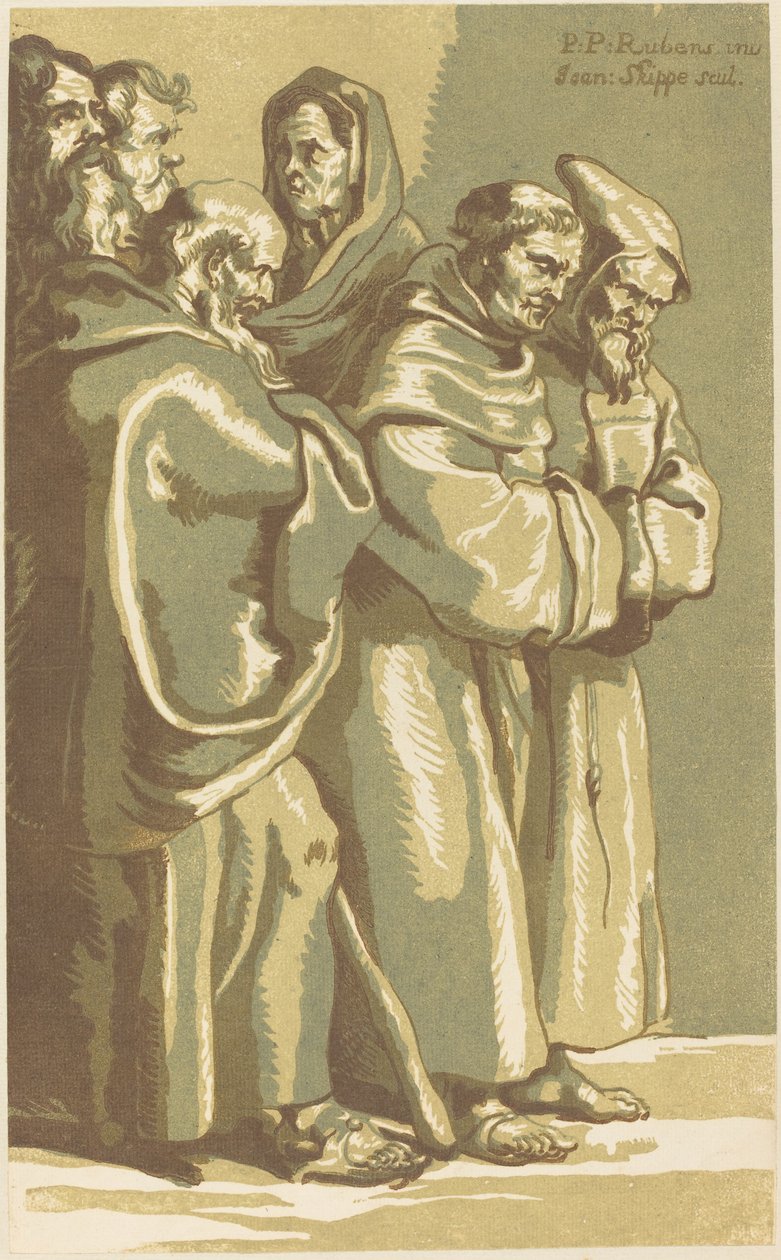 Bir Grup Rahip ve Bir Kadın by John Skippe after Sir Peter Paul Rubens