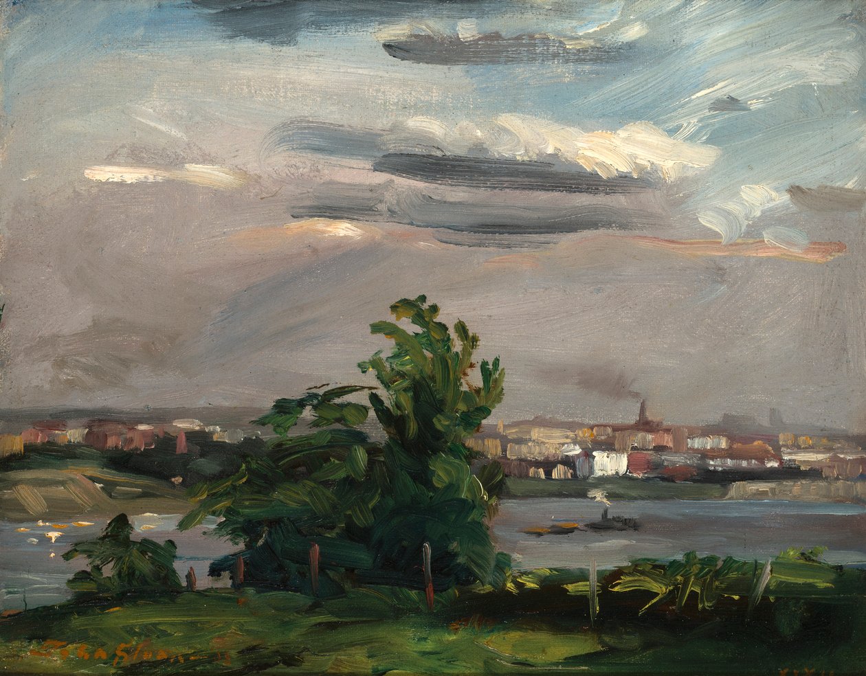 Palisades üzerinde Coytesville by John French Sloan