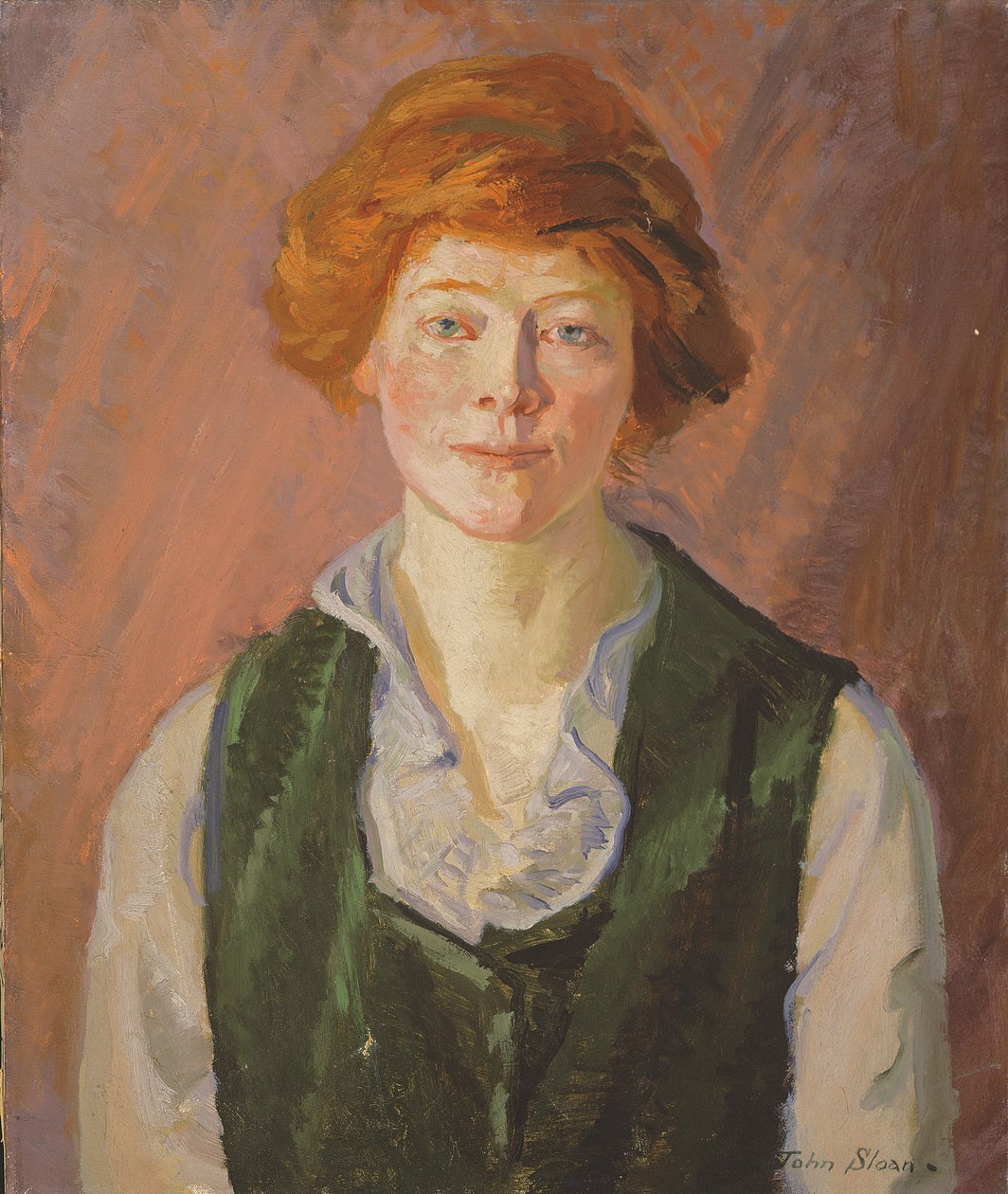 Yeşil Yelek (Jennie Doyle) 1914-15 (tuval üzerine yağlı boya) by John French Sloan