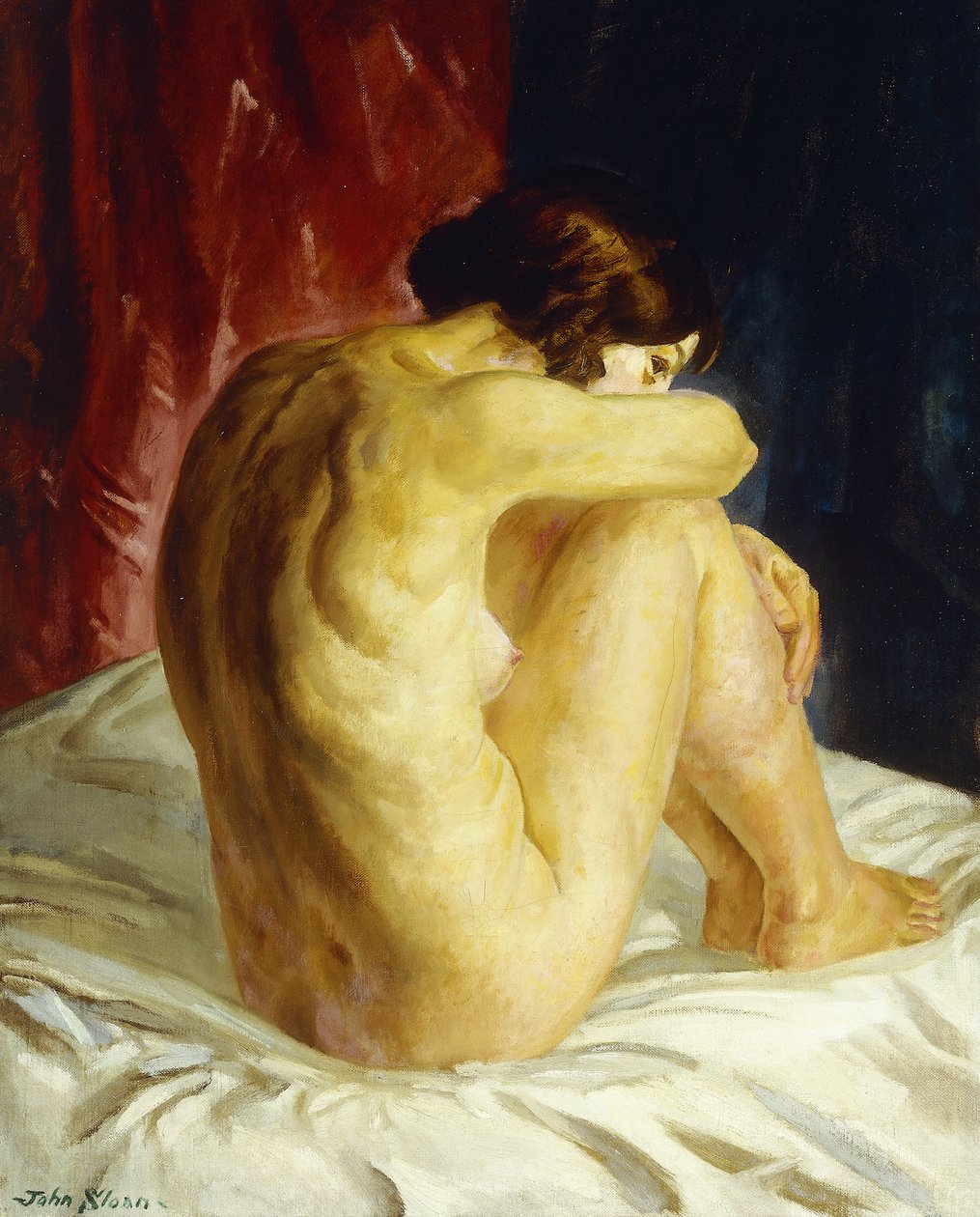 Çıplak Geri Bakmak by John French Sloan