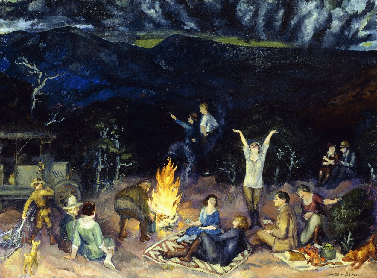 Sırtta Piknik by John French Sloan