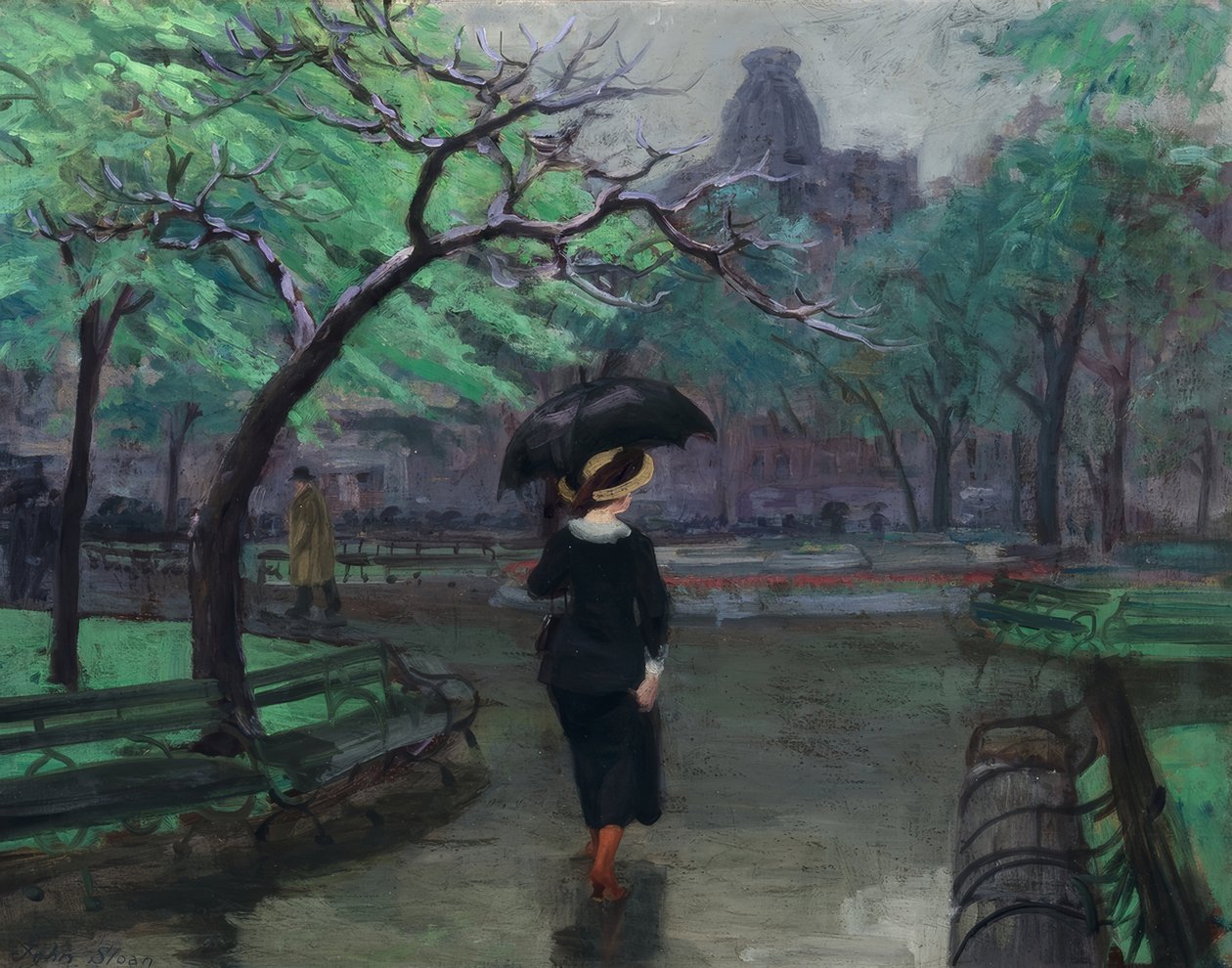 Bahar yağmuru by John French Sloan