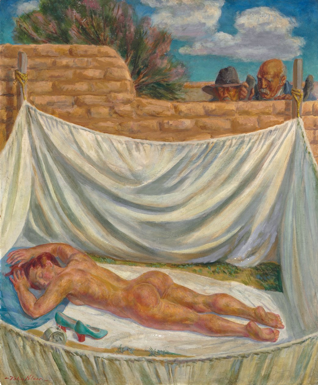 Santa Fe'deki Susanna by John French Sloan