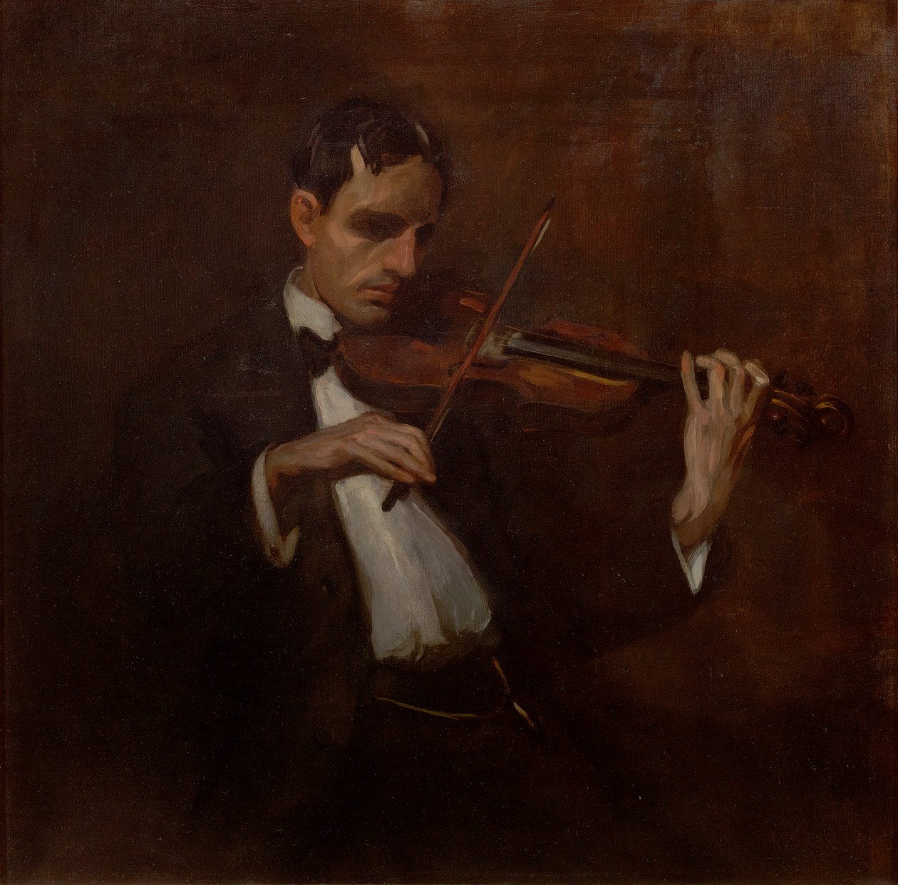 Kemancı - Will Bradner (tuval üzerine yağlıboya) by John French Sloan