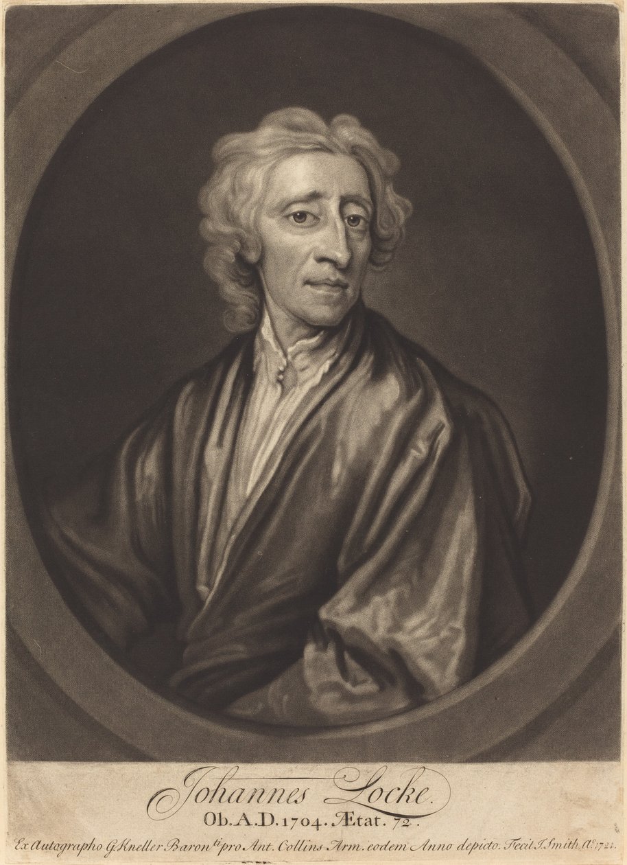 john Locke by John Smith after Sir Godfrey Kneller