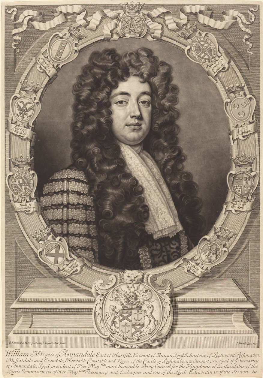 William Johnston, Annandale Markisi by John Smith after Sir Godfrey Kneller