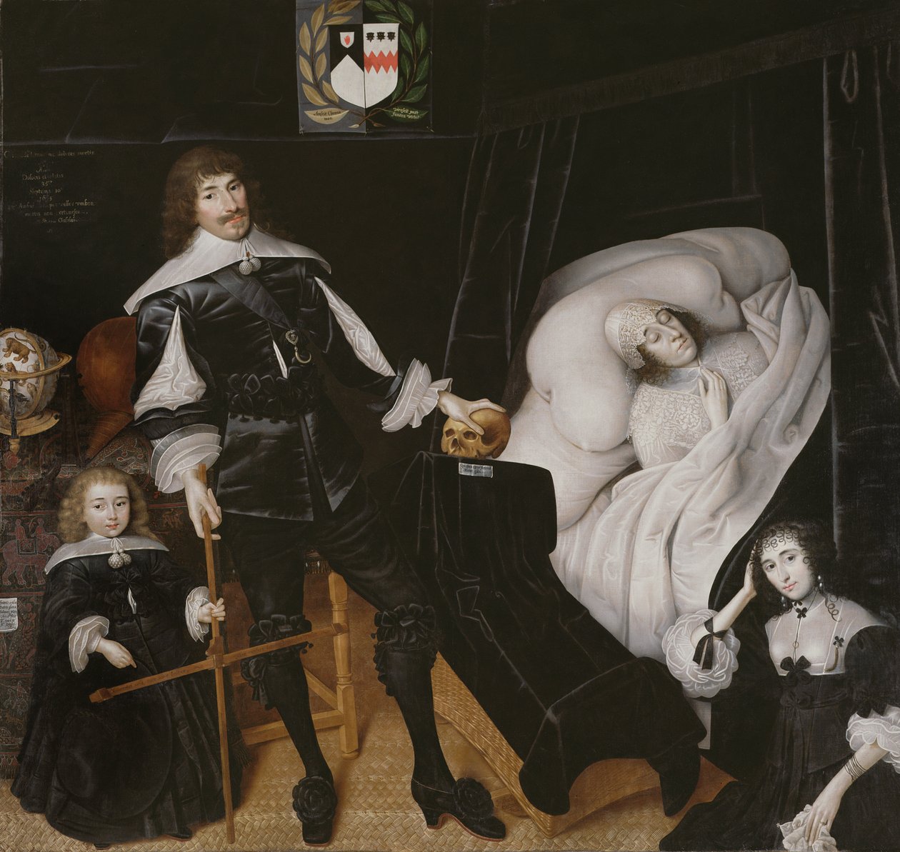 Sir Thomas Aston (1600-45) Karısının Ölüm döşeğinde by John Souch