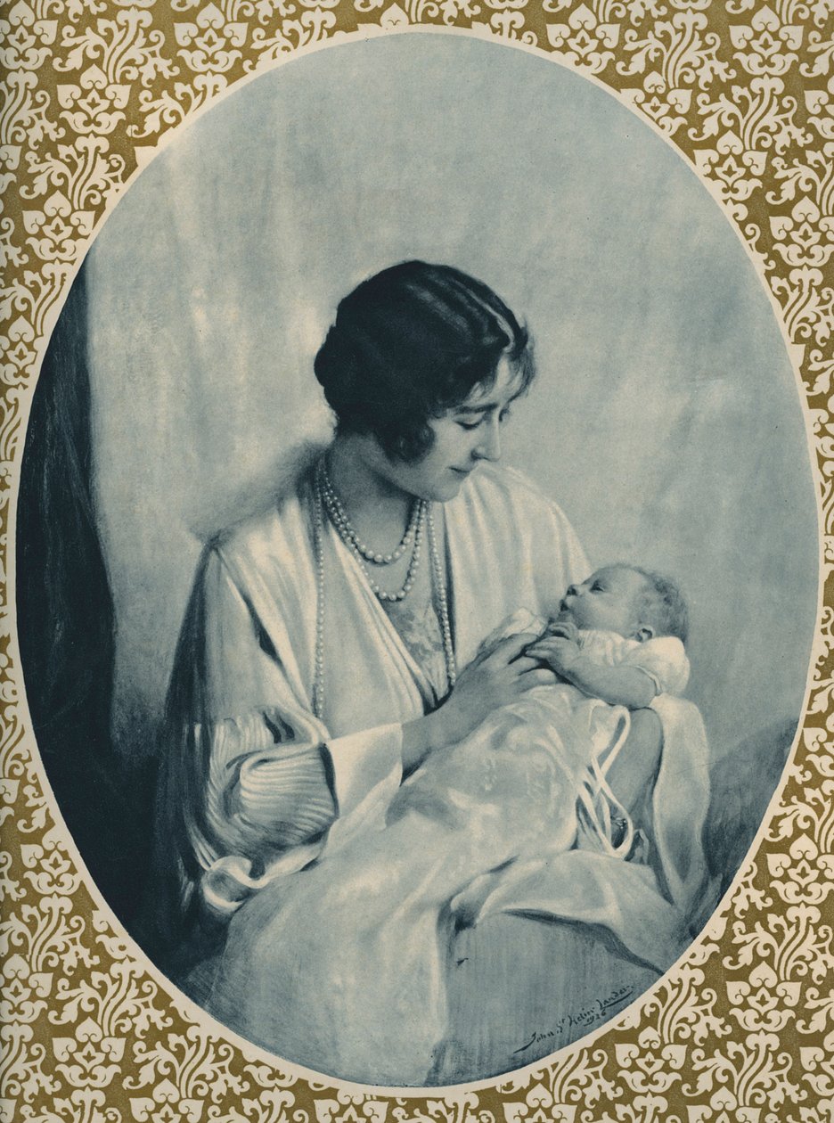 II. Elizabeth ve Kraliçe Annenin Portresi by John St. Helier (after) Lander
