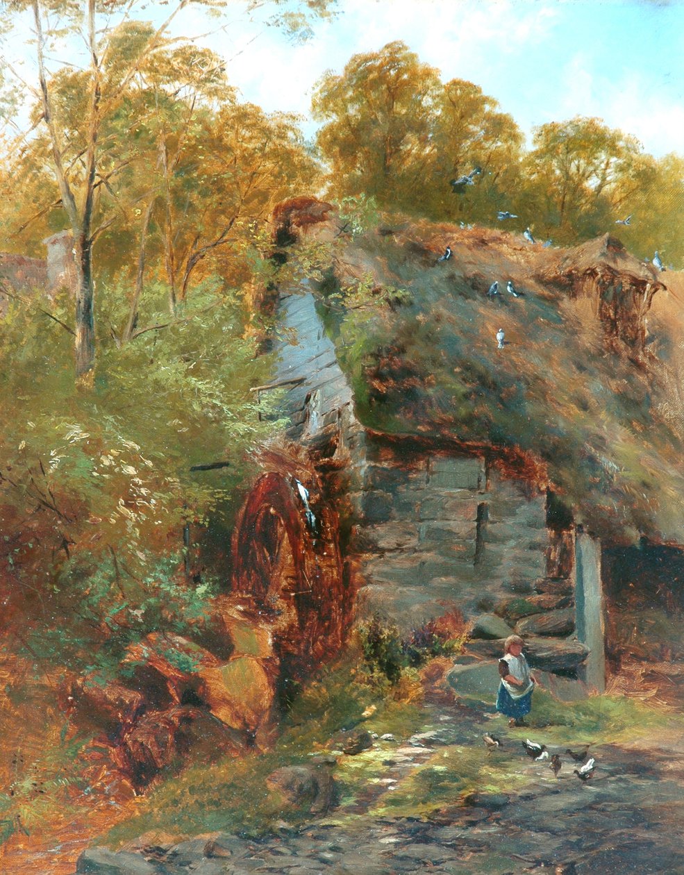Chagford Değirmeni, Devon by John Syer