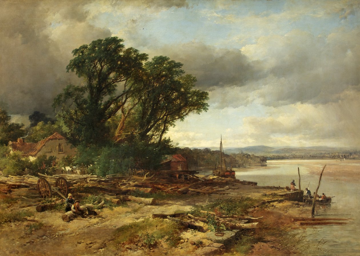 Avon Nehri (tuval üzerine yağlı boya) by John Syer
