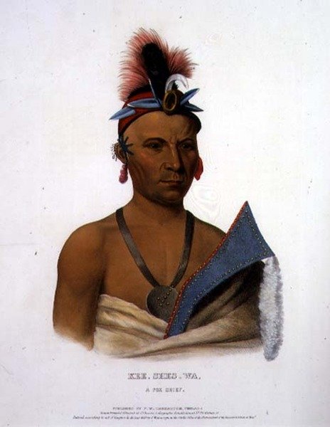 Kee-Shes-Wa, Bir Tilki Şefi, pub. tarafından F.O.W. yeşillik by John T. Bowen