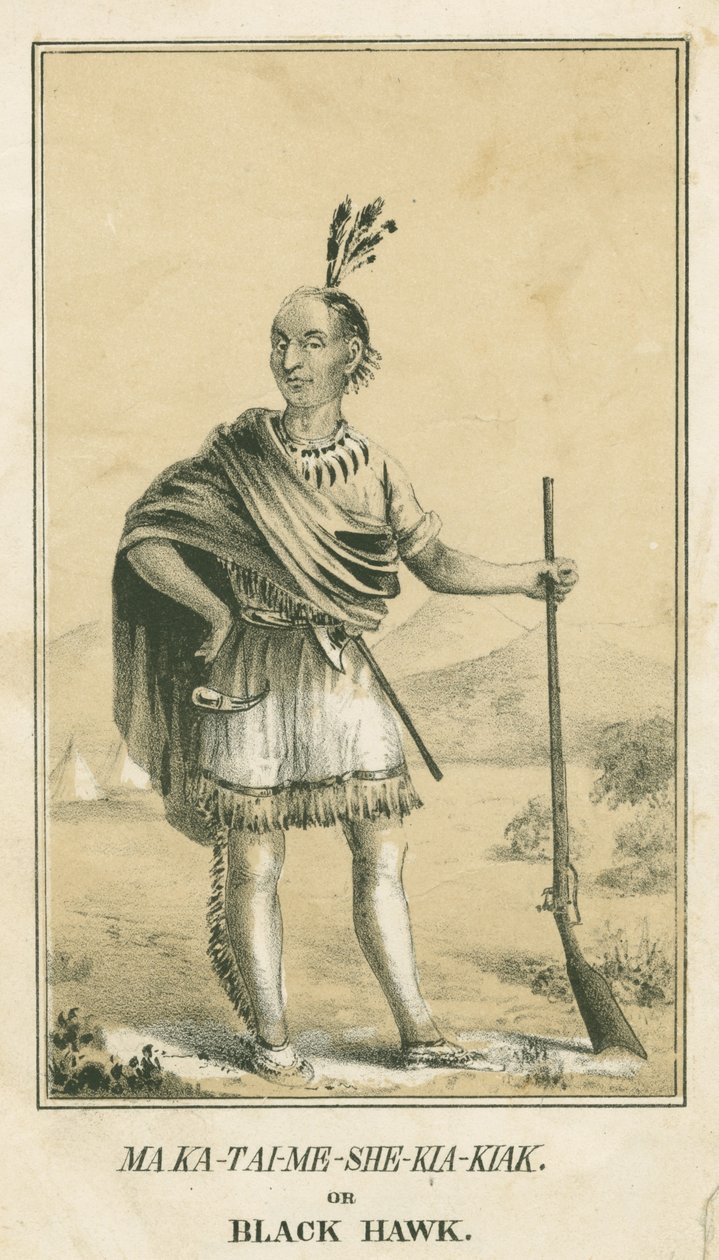 Ma Ka-Tai-Me-She-Kia-Kiak veya Kara Şahin, 1840 by John T. Bowen