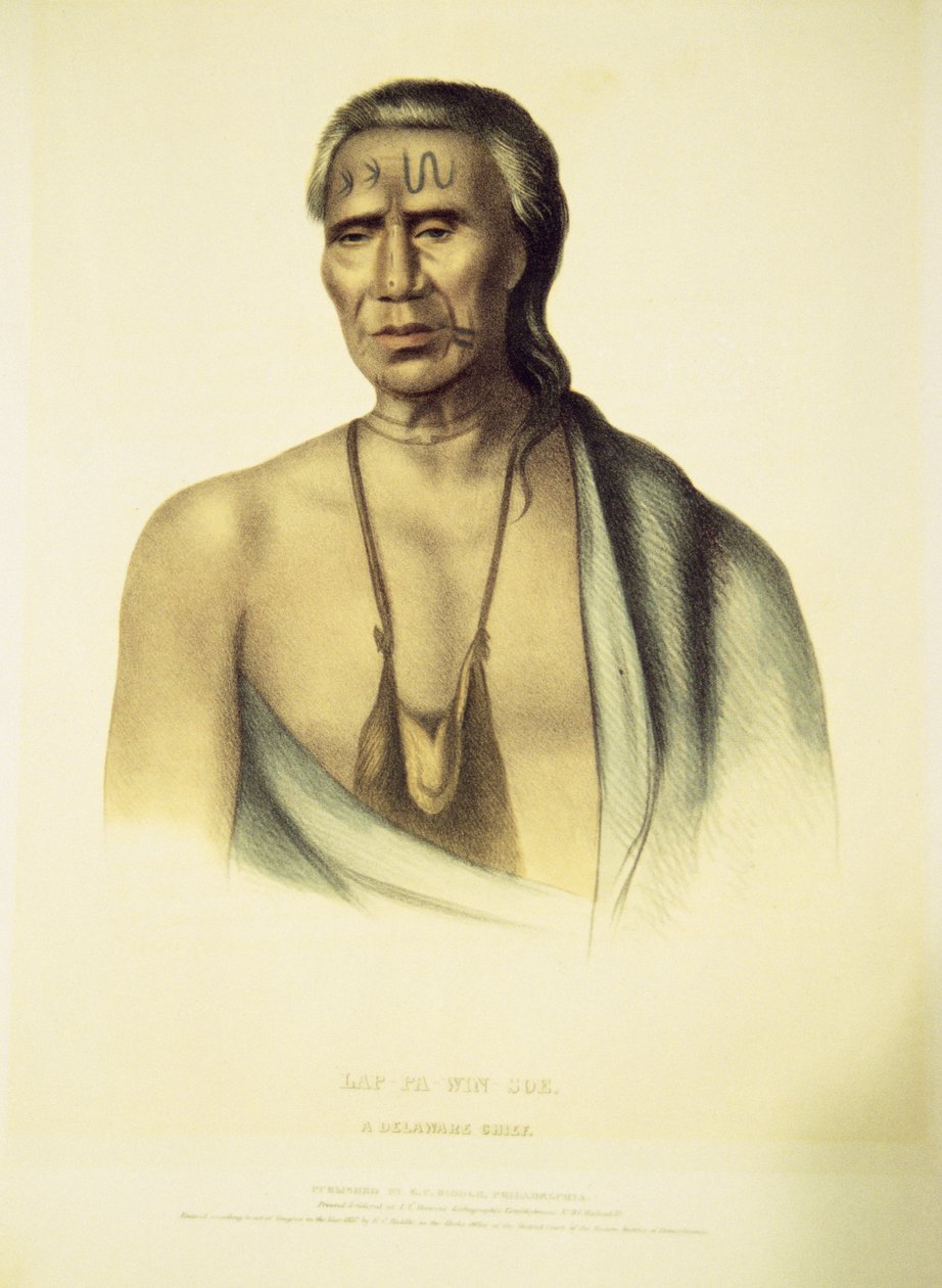 Lap-pa-win-soe portresi, 1837 (el boyaması taş) by John T. Bowen