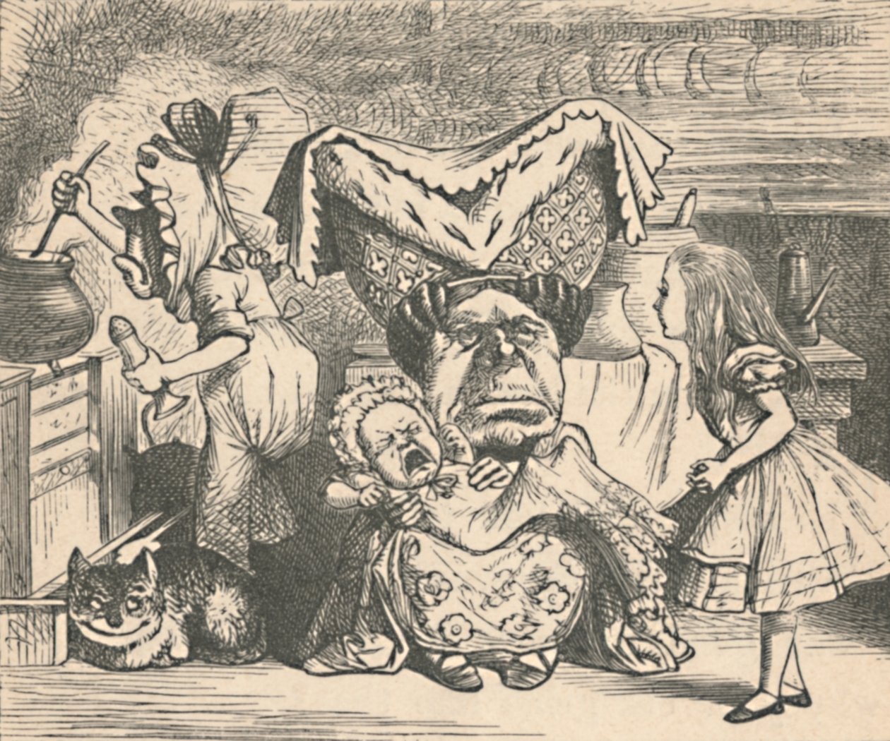 Alice, Düşes ve Bebek, 1889 by John Tenniel