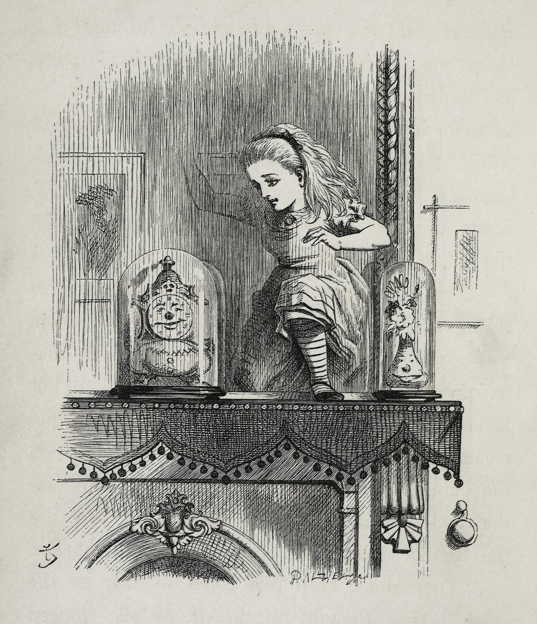 Alice aynayı boydan boya geçiyor - Lewis Carroll