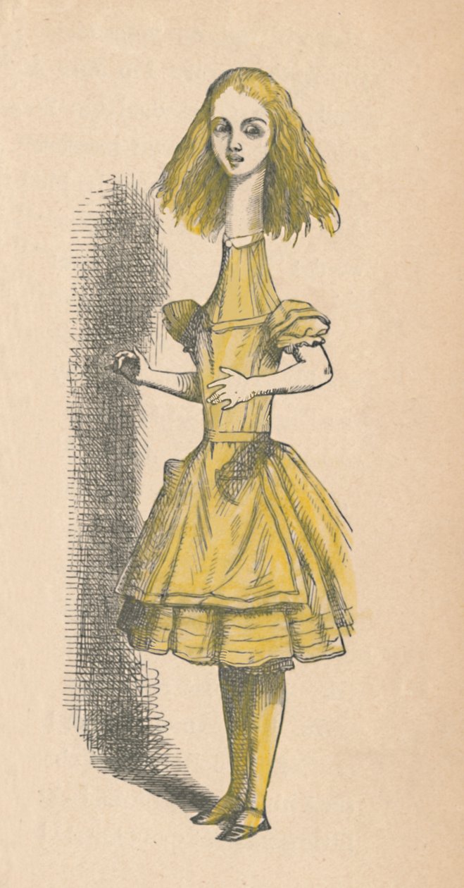 Alice, uzun boyunlu, 1889 by John Tenniel